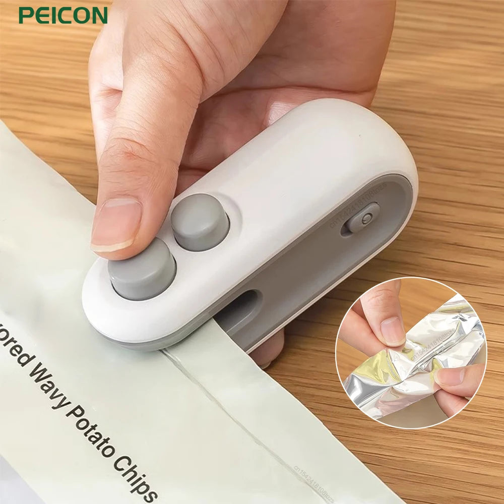 Compact Handheld Heat Bag Sealer for Food Packaging - Easy Plastic Sealing Solution