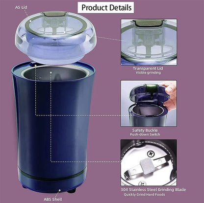 Small Electric Grinding Machine - Perfect for Coffee Beans, Spices and Herbs